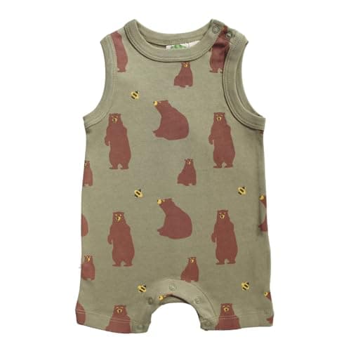 Parade Organic Tank Rompers - Signature Prints Bears 6-12 Months