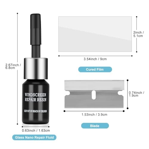 Kunsia Windshield Repair Kit Quick Fix for Bullseyes, Star Cracks and Chips (2pcs) — view 4