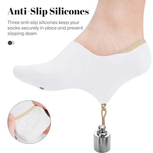wernies No Show Socks Women Low Socks Non Slip Flat Boat Line 4 Pairs
