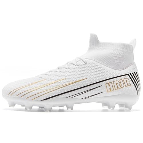HRJR Mens Soccer Cleats Football Cleats Turf Athletic Sneaker White 7 — view 2