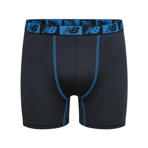 New Balance Boys' 3.5" Underwear, Performance Boxer Briefs (4 Pack), Team Red Thunderbolt Camo/Blue Graphite/Team Red/Black, Large — view 2