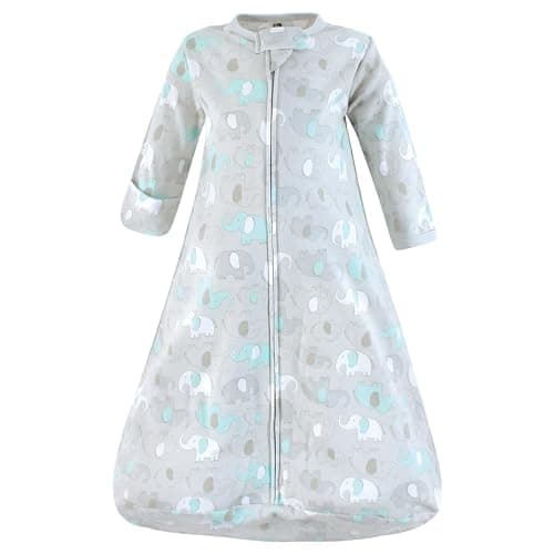 Hudson Baby Unisex Baby Cotton Long-Sleeve Wearable Sleeping Bag, Sack, Blanket, Neutral New Elephant, 18-24 Months — view 2