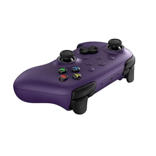 8BitDo Ultimate 2 Wireless Controller for Windows & Android, Gaming Controller with TMR Joysticks, Switchable Hall Effect/Tactile Triggers, RGB Fire Ring, 8Speed Wireless Tech, Purple — view 2
