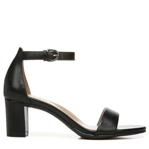 Naturalizer Womens Vera Ankle Strap Block Heel Dress Sandal ,Black Leather,8.5M — view 5