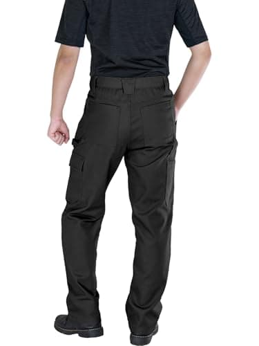 WORK IDEA Men's Double Knee Work Pants Heavy Duty Canvas Cargo Pants — view 3