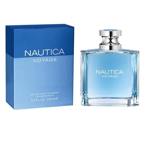 Nautica Voyage Eau De Toilette, Cologne and Fragrance For Men, Fresh, Romantic, Fruity Scent Woody, Aquatic Notes of Apple, Water Lotus, Cedarwood, and Musk Ideal Day Wear, Long Lasting 3.3Fl oz — view 3