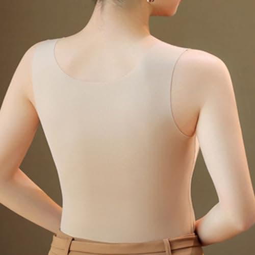 Women's U Neck Shapewear Built-in Bra Tank High Strechy Sleeveless Slim Tops Camisole Workout Tops Padded Yoga Shirts — view 2
