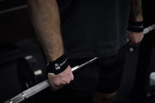 Gymreapers Lifting Wrist Straps for Weightlifting, Bodybuilding, Powerlifting, Strength Training, & Deadlifts - Padded Neoprene with 18" Cotton (Black) — view 4