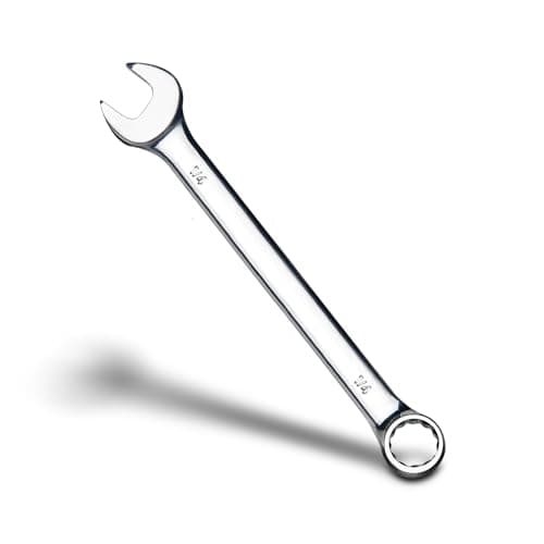 zhax 1/4" SAE Combination Wrench, 12 Point Box End, 15 Degree Offset Design, Mirror Polish Finish, Forged CR-V Steel, Hand Tools for Mechanics, Ideal for Auto and Home Repair