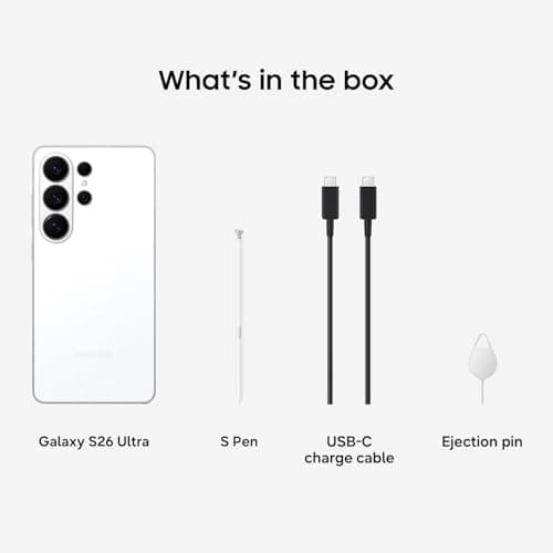 Samsung Galaxy S26 Ultra, Unlocked Android Smartphone, 512GB, Privacy Display, Galaxy AI, AI Camera, Super Fast Charging 3.0, Durable Battery, 2026, US 1 Year Warranty, White — view 10