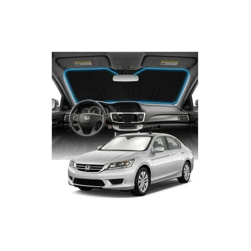for Honda Accord Sun Shade Windshield Cover - Custom Fit Accord Accessories 2013-2017 Sunshade Foldable UV Protection & Heat Shield Sun Visor Accessories