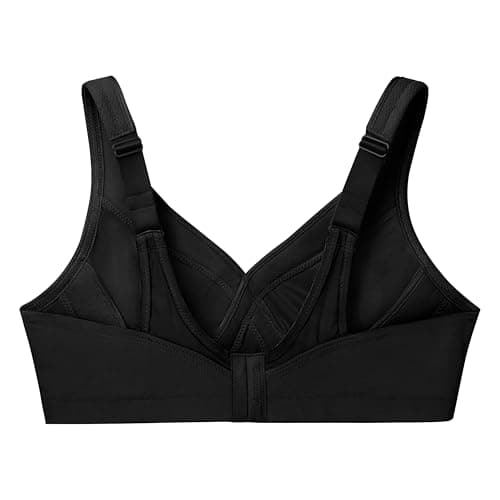 Glamorise Women's Full-Figure Sports Bra, Black, 42DD — view 4