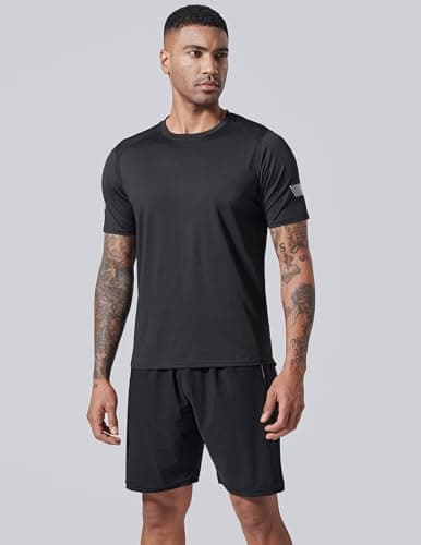 5 Pack Men’s Active Quick Dry Crew Neck T Shirts | Athletic Running Gym Workout Short Sleeve Tee Tops Bulk (Set 3, X-Large) — view 5