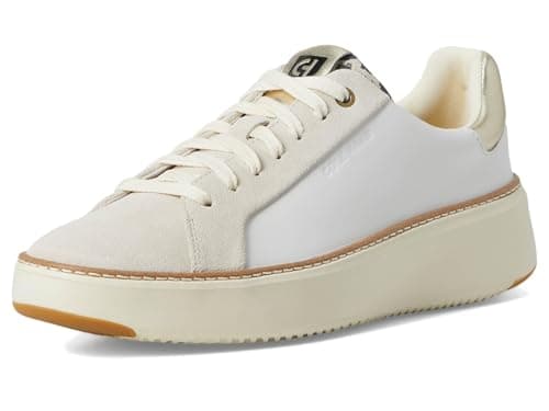 Cole Haan Grandprø Topspin Sneakers for Women - Lightweight Leather Upper - EVA Midsole - Rubber Toe White/Leo Print 7.5 B - Medium — view 8
