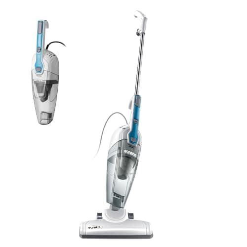 Eureka Home Lightweight Corded Stick Vacuum Cleaner, Powerful Suction Convenient Small Vacuum for Hard Floor, 3-in-1 Hand Vacuum, Aqua Blue, NES100