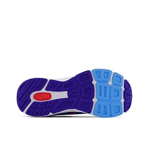 New Balance Kid's 680 V6 Hook and Loop Running Shoe, Infinity Blue/Neo Flame/Vibrant Sky, 5.5 Wide Toddler — view 5