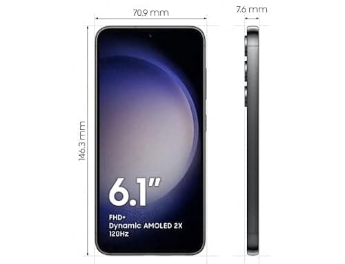 Samsung Galaxy S23 5G (128GB, 8GB RAM) Galaxy AI, 6.1" Display AMOLED 120Hz, 50MP Triple Camera, 8K Video, Unlocked - Phantom Black (Renewed) — view 2