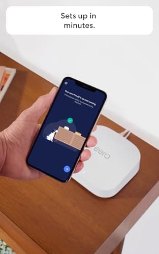 Amazon eero Pro 6E mesh wifi system - Supports internet plans up to 2.5 Gbps, Coverage up to 6,000 sq. ft., Connect 100+ devices, 3-pack — view 6