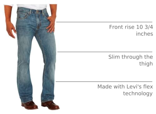 Levi's Men's 527 Slim Bootcut Fit Jeans, Medium Chipped, 34W x 32L — view 3