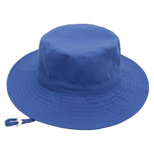 Baby Sun Hat Toddler Bucket Hat Wide Brim Kids Beach Hats UPF 50+ Sun Protective for Boys Girls, Solid Blue, 2-5T