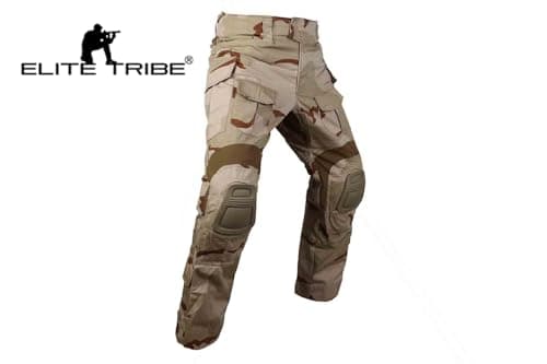 Elite Tribe Combat Gen3 Military Pants Airsoft Tactical BDU Pants with Knee Pad (CA/US, Alpha, Medium, Regular, Regular, DCU) — view 2