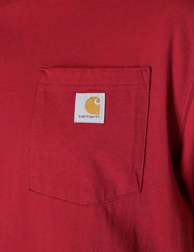 Carhartt Men's Iconic K87 Pocket T-Shirt Closeout, Industry Red, Large — view 4