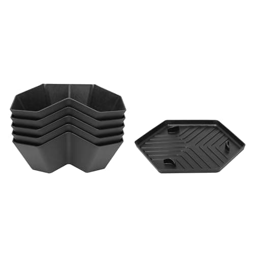 Tierra Verde 5-Tier Large Stackable Modular Planter in Black — view 5