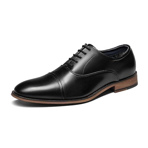 Bruno Marc Men's Lace Up Soft Cap-Toe Formal Dress Shoes,Size 10.5,Black,Louis_2