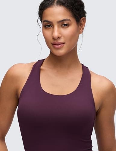 CRZ YOGA Butterluxe Racerback Tank Tops Deep Purple Small — view 4