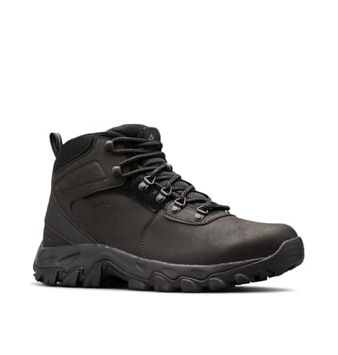 Columbia Mens Newton Ridge Plus II Waterproof Hiking Boot, Black/Black, 12 Wide
