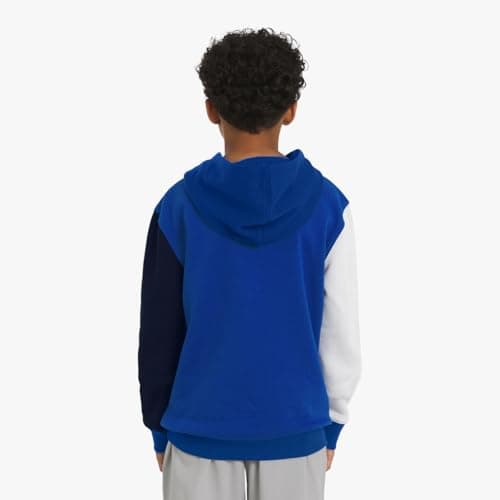 Champion Boys Fleece Hoodie Color Block Hooded Sweatshirt with Kangaroo Pockets and Ribbed Cuffs — view 5