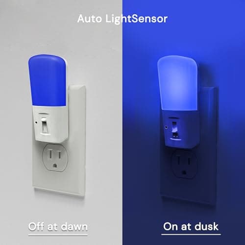 LOHAS-LED Blue Night Light Plug in, 2 Pack Dimmable LED Night Lights