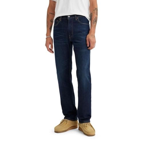 Levi's Men's 505 Regular Fit Jeans (Also Available in Big & Tall), Nail Loop Knot-Dark Indigo, 34W x 32L