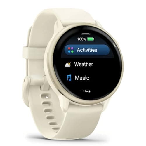 Garmin vívoactive® 6, Health and Fitness GPS Smartwatch, AMOLED Display, Up to 11 Days of Battery, Lunar Gold with Bone Band — view 3
