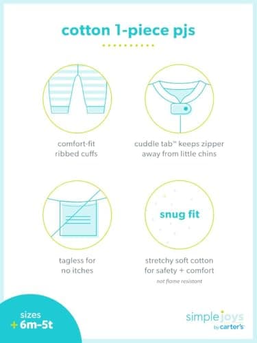 Simple Joys by Carter's Baby Boys' Toddler 3-Pack Snug Fit Footless Cotton Pajamas, Monsters/Dino/Construction, 3T — view 4