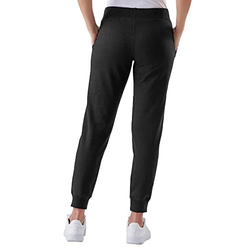 Champion Women's Joggers, Powerblend, Fleece Joggers, Comfortable Pants for Women, 29" (Plus, Black Script, Medium — view 3
