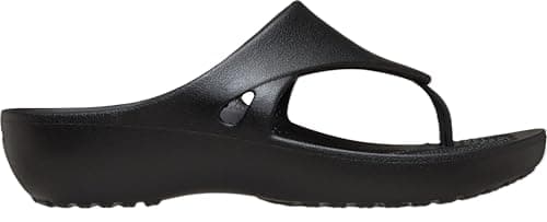 Crocs Women's Kadee Wedge Lightweight Platform Flip Flop Sandals, Black, Size 8 — view 4