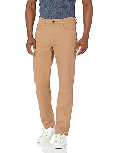 Amazon Essentials Men's Skinny-Fit 5-Pocket Stretch Twill Chino Pants (Previously Goodthreads), Light Khaki Brown, 34W x 36L
