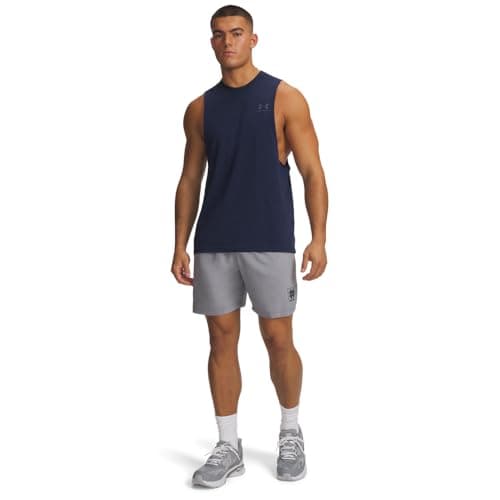 Under Armour Men's Sportstyle Left Chest Cut-Off T-Shirt, (409) Academy / / Downpour Gray, Medium — view 3