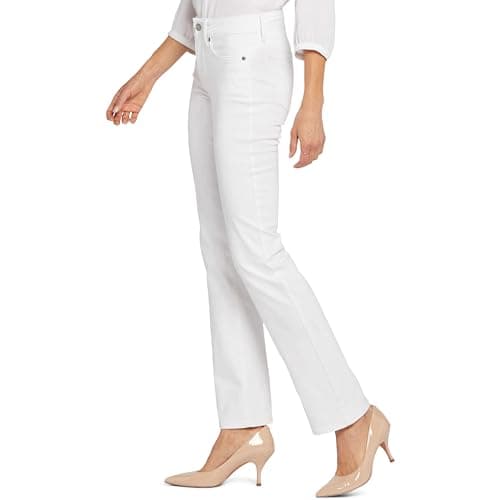 NYDJ Women's Misses Marilyn Straight Denim Jeans, Straight Leg, Optic White, 10 — view 2