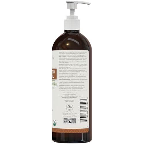 Viva Naturals Organic Fractionated Coconut Oil – Pure Massage Oils for Massage Therapy, Coconut Oil for Skin & Hair, Lightweight Carrier Oil for Essential Oils, 16 fl oz — view 7