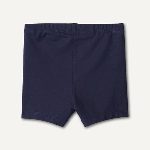 Amazon Essentials Baby Girls' Cotton Stretch Jersey Bike Shorts, Pack of 3, Navy, 4T — view 2