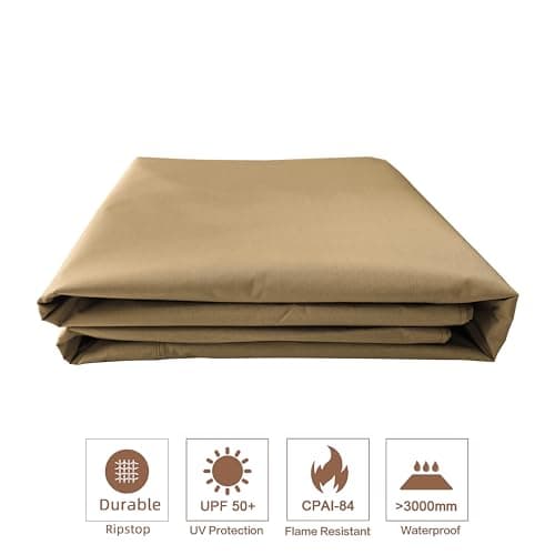 SCOCANOPY 8'x8' Gazebo Cover Replacement Canoy Top Compatible with Canadian Tire Living Crawford Gazebo, Fit for RONA 8x8 Gazebo #088-1067-8,Khaki — view 5
