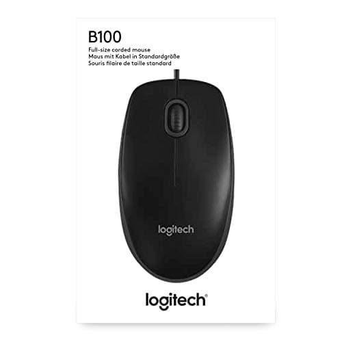 Logitech B100 Ambidextrous Wired Mouse - Black — view 5