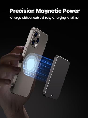 Catmart 【Titanium Body & Ultra-Slim 0.3-Inch Design】 5000mAh Magnetic Power Bank with Titanium Body, Lightweight & Portable, Easy to Carry for Daily Use, Travel, and Emergencies — view 2
