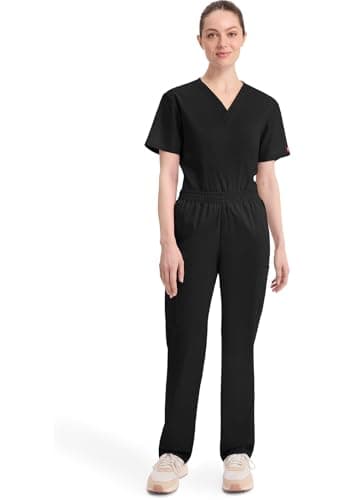 Dickies Women's EDS Signature Scrubs Missy Fit Pull-On Cargo Pant, Black, X-Large — view 5