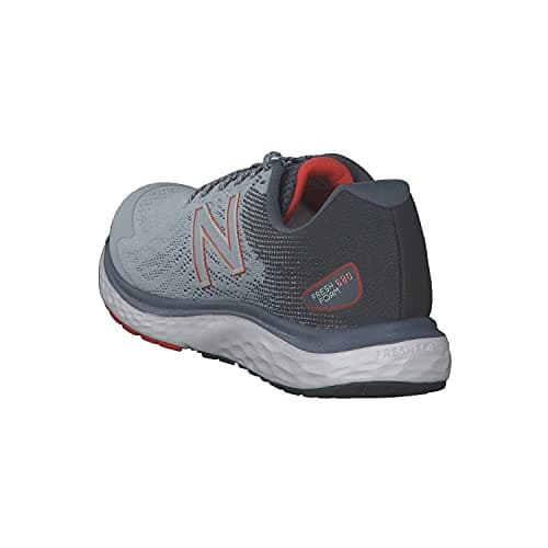 New Balance mens 680 V7 Running Shoe 10 X-Wide Grey/Ghost Pepper/Black — view 4