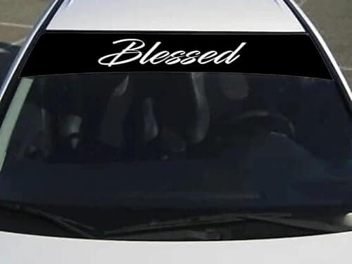 Custom Windshield Banner Vinyl Decal Personalized Car Sun Strip Sticker for Front Windshield, Fits Cars, Trucks & SUVs