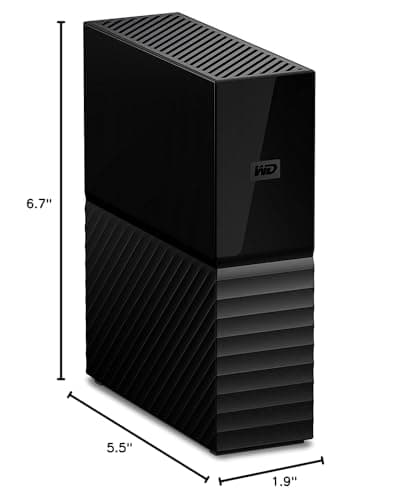 Western Digital 8TB My Book Desktop External Hard Drive, USB 3.0, External HDD with Password Protection and Backup Software - WDBBGB0080HBK-NESN — view 4