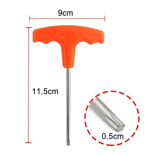 Chainsaw T-Wrench 19mm x 13mm (3/4" x 1/2") And T-Handle T27 Torx Screwdriver Fit for Stihl Makita Husqvarna Dolmar Partner Echo Jonsered Poulan Chainsaws — view 2